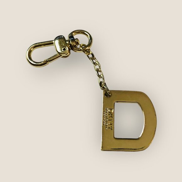 DKNY Donna Karan Bag Charm Clip Gold-tone - Picture 1 of 2